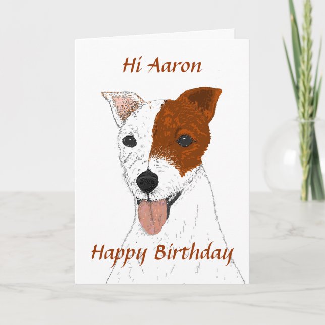 Jack Russell Terrier Birthday Card Kort (Framsida)