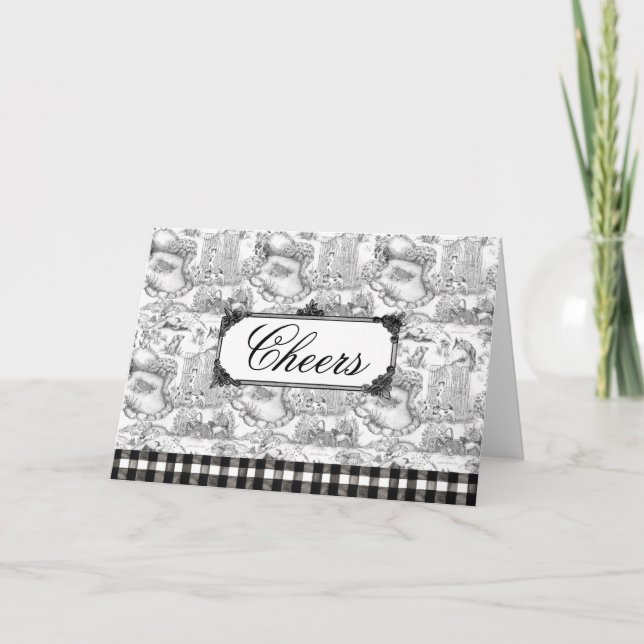 JACK RUSSELL Terrier Black Toile med anpassning Tack Kort (Framsida)