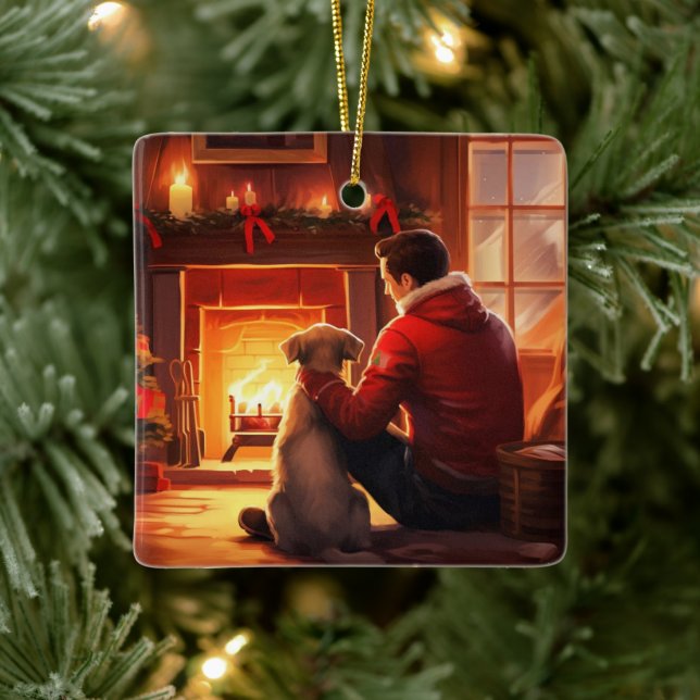 Jack Russell Terrier Brandman, Valp, Hundälskare Julgransprydnad Keramik (Träd)