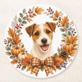 Jack Russell Terrier Coaster Underlägg Papper Rund