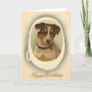 Jack Russell Terrier Collar Birthday Kort