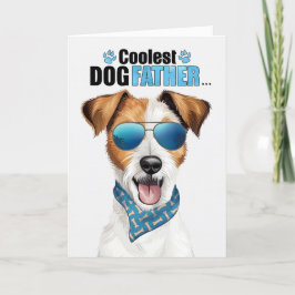 Jack Russell Terrier Coolest Pappa Fars dag Helgkort