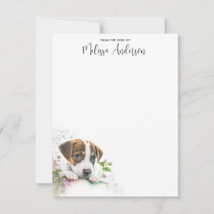 Jack Russell Terrier Cute Puppy Hund Personlig Anteckningskort