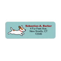 Jack Russell Terrier Cute Tecknad Returadress