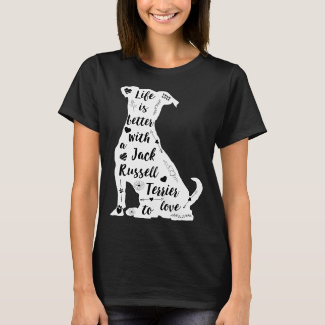 Jack Russell Terrier Design for Terrier Dog Lovers T Shirt (Framsida)