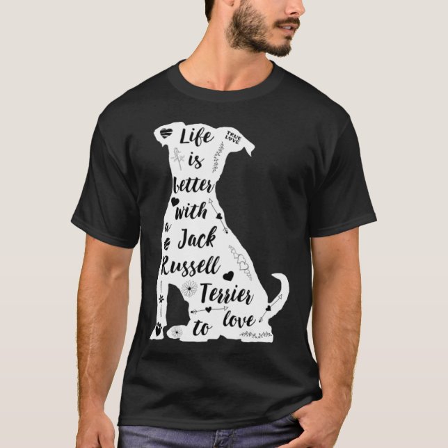 Jack Russell Terrier Design for Terrier Dog Lovers T Shirt (Framsida)