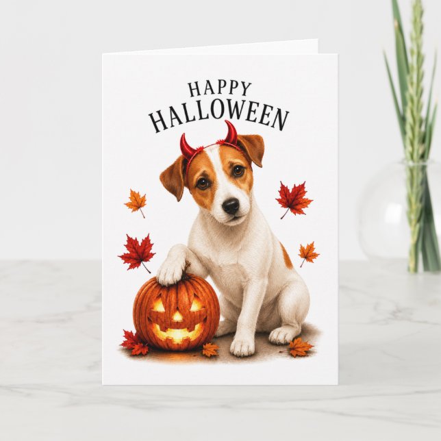 Jack Russell Terrier Djävulshund Kort (Framsida)