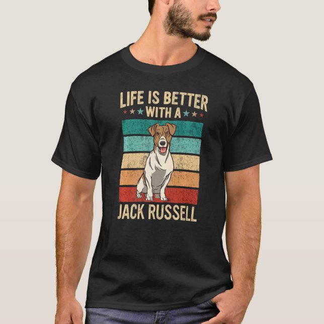 Jack Russell Terrier Dog  2 T Shirt (Framsida)
