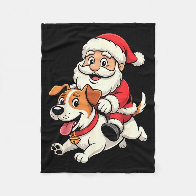 Jack Russell Terrier Dog Lover Kids Men Women Chri Fleecefilt (Framsidan)