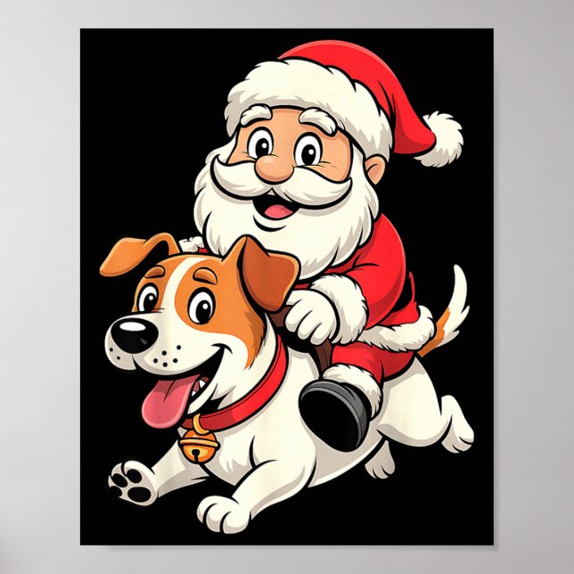 Jack Russell Terrier Dog Lover Kids Men Women Chri Poster (Framsidan)