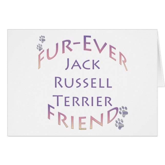 Jack Russell Terrier Furever Hälsningskort (Framsidan Horizontal)