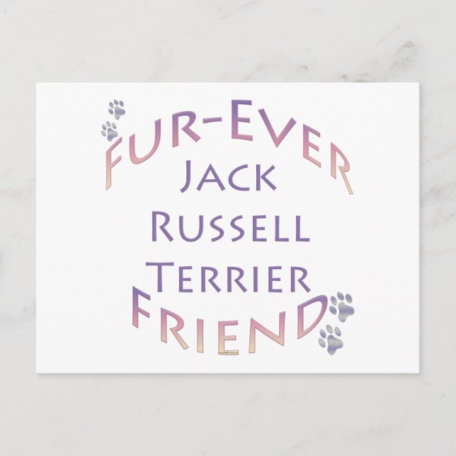 Jack Russell Terrier Furever Vykort (Framsida)