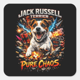 Jack Russell Terrier Fyrkantigt Klistermärke
