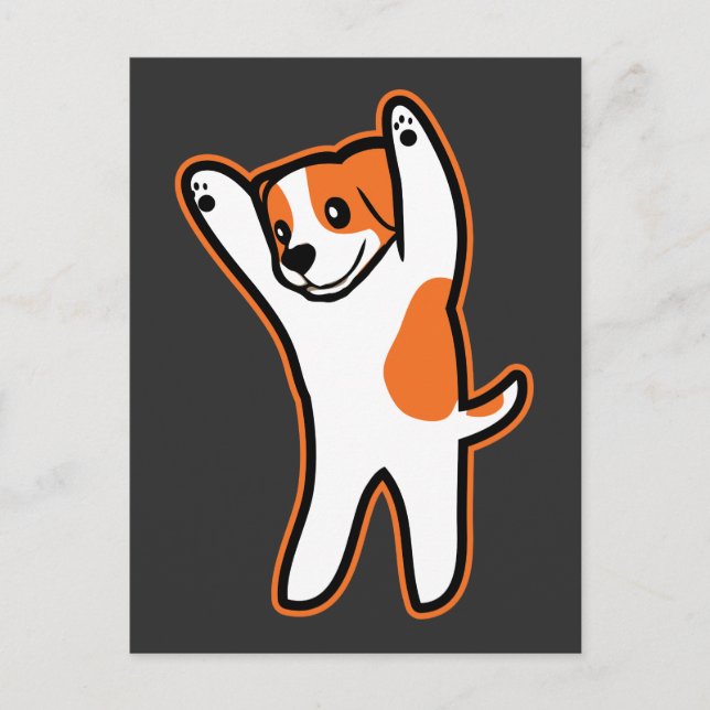 Jack Russell Terrier Gift - Rolig hund Kärlek Vykort (Framsida)