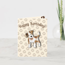 Jack Russell Terrier Grattis på födelsedagen Edita Tack Kort