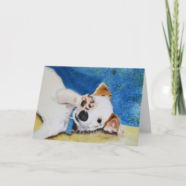 Jack Russell Terrier Greeting Card Kort (Framsida)