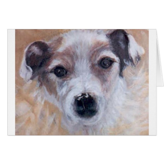 Jack Russell Terrier Hälsningskort (Framsidan Horizontal)