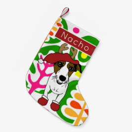 Jack Russell Terrier-helgdag Stocking Liten Julstrumpa