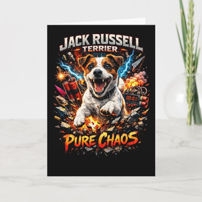 Jack Russell Terrier Helgkort (Framsida)