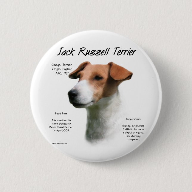 Jack Russell Terrier History Knapp (Framsida)