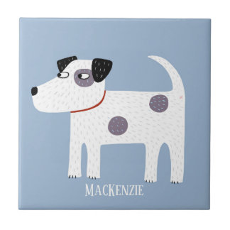 Jack Russell Terrier-Hund anpassade namn Kakelplatta