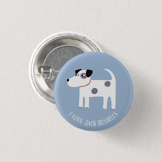 Jack Russell Terrier Hund Anpassningsbar Text Knapp