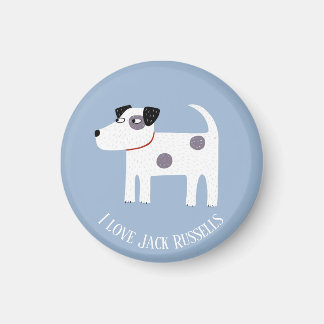 Jack Russell Terrier Hund Anpassningsbar Text Magnet