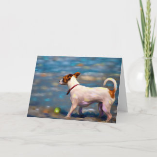Jack Russell Terrier Hund Art - Jack vid Beach Kort