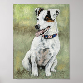 Jack Russell Terrier Hund Art Print Poster