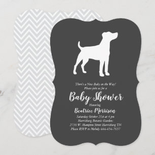 Jack Russell Terrier Hund Baby Shower Inbjudningar