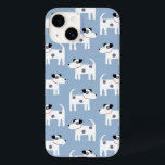 Jack Russell Terrier Hund Blue<br><div class="desc">En söt men fekalig Jack Russell Terrier hund på blå bakgrund. Dessa underbara små valper kallas också Parson Russell Terriers. Originalkonst av Nic Squirrell.</div>