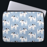 Jack Russell Terrier Hund Blue Laptop Fodral<br><div class="desc">En söt men fekalig Jack Russell Terrier hund på blå bakgrund. Dessa underbara små valper kallas också Parson Russell Terriers.</div>
