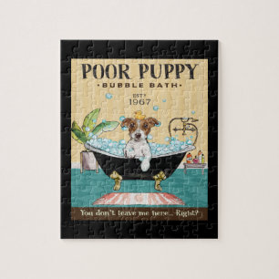 Jack Russell Terrier Hund Bubble Bath Pussel