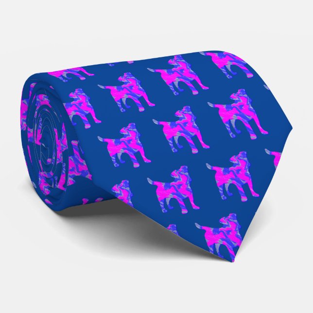 Jack Russell Terrier Hund Cute Rosa Silhouette Blu Slips (Rullad)