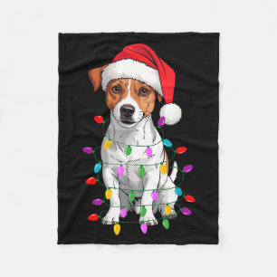Jack Russell Terrier Hund Jul Tröja Xmas Pe Fleecefilt