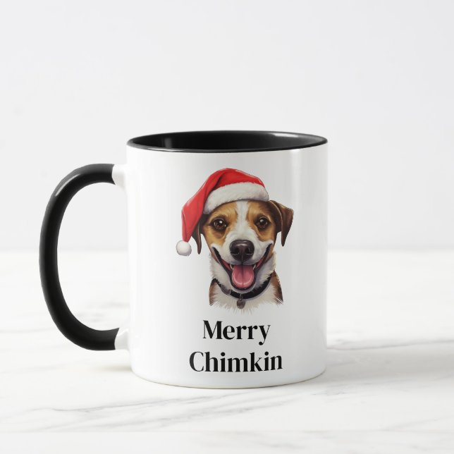 Jack Russell Terrier Hund Julhatt Jul Mugg (Vänster)