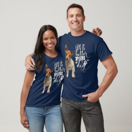 Jack Russell Terrier Hund Life är bättre med en Hu T Shirt