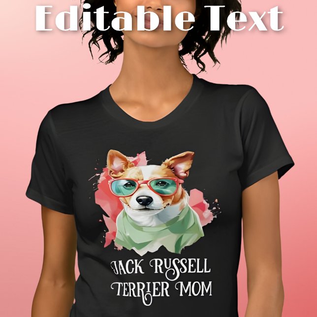 Jack Russell Terrier Hund Mamma Sunglasses T Shirt (Skapare uppladdad)