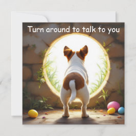 Jack Russell Terrier hund - med Family Namn Julkort