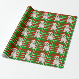 Jack Russell Terrier Hund och Plade Julwrapp Presentpapper