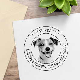 Jack Russell Terrier Hund Pet Photo Round Stämpel
