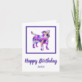 Jack Russell Terrier Hund Silhouette PPY&B Birthda Kort