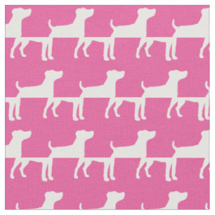 Jack Russell Terrier Hund Silhuett Husdjur Rosa Tyg