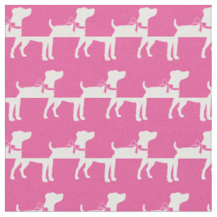 Jack Russell Terrier Hund Silhuett Husdjur rosa Tyg