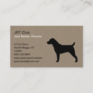 Jack Russell Terrier Hund Silhuett Visitkort