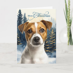 Jack Russell Terrier Hund Tallskog Jul Helgkort