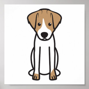 Jack Russell Terrier Hund Tecknad Poster