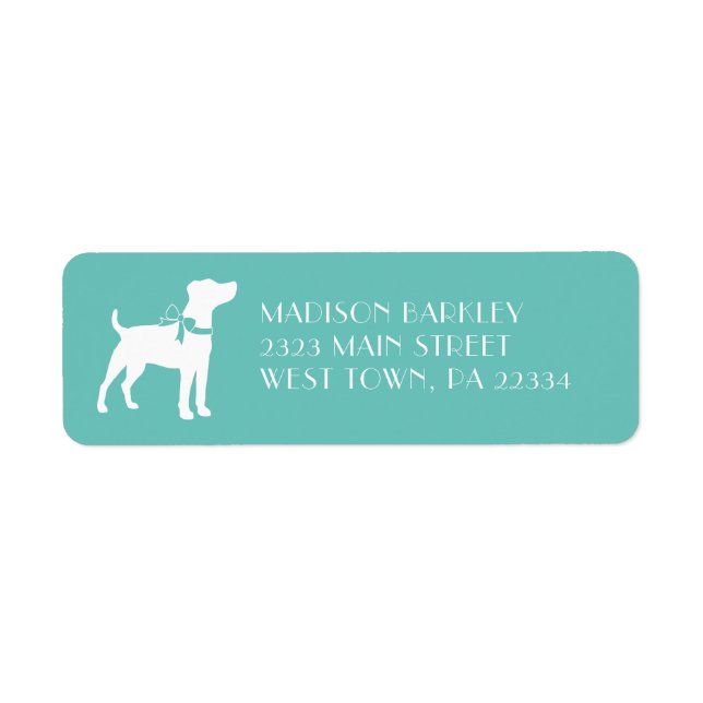 Jack Russell Terrier Hund Valp Returadress Etikett (Framsidan)