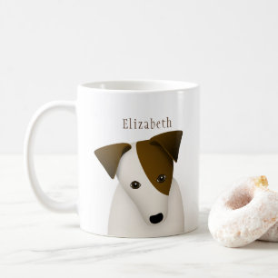 Jack Russell Terrier hund w head tilt personlig Kaffemugg