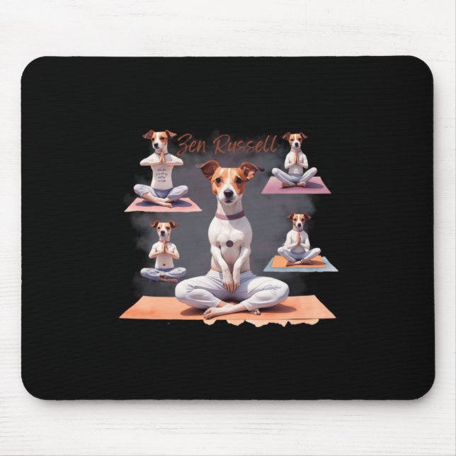 Jack Russell Terrier Hund Zen Moments med Jack Rus Musmatta (Framsidan)